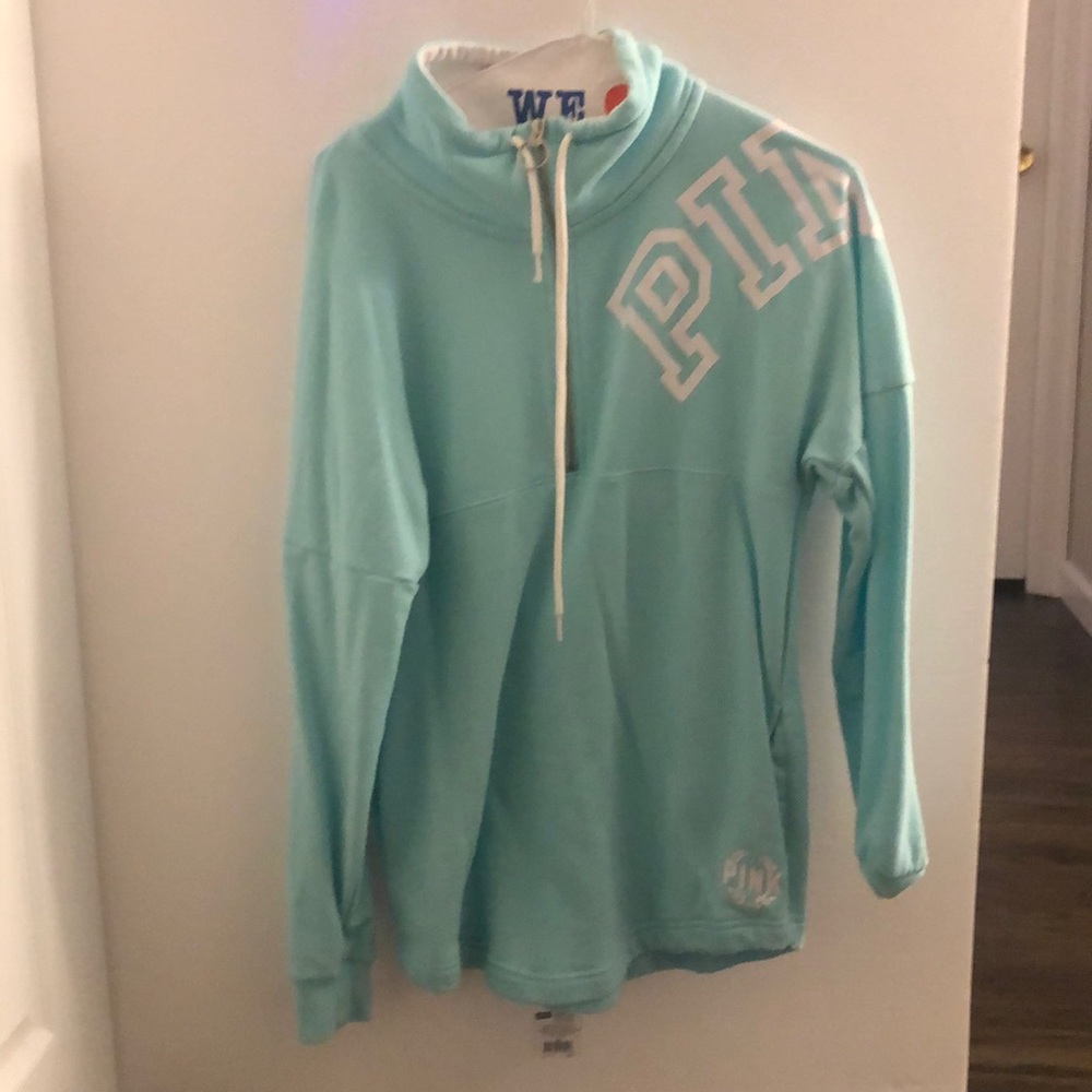 victoria secret pink half zip